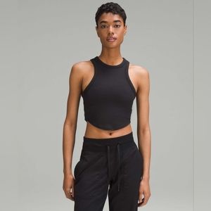 Lululemon Hold Tight Cropped Tank Top Black Size 6 NWT